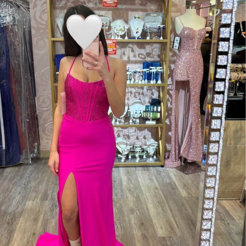 Faviana Pink Prom Dress